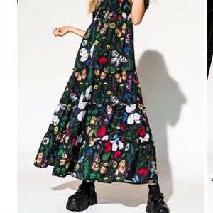 Dressed in LALA Black and Red Tiered Maxi Dress